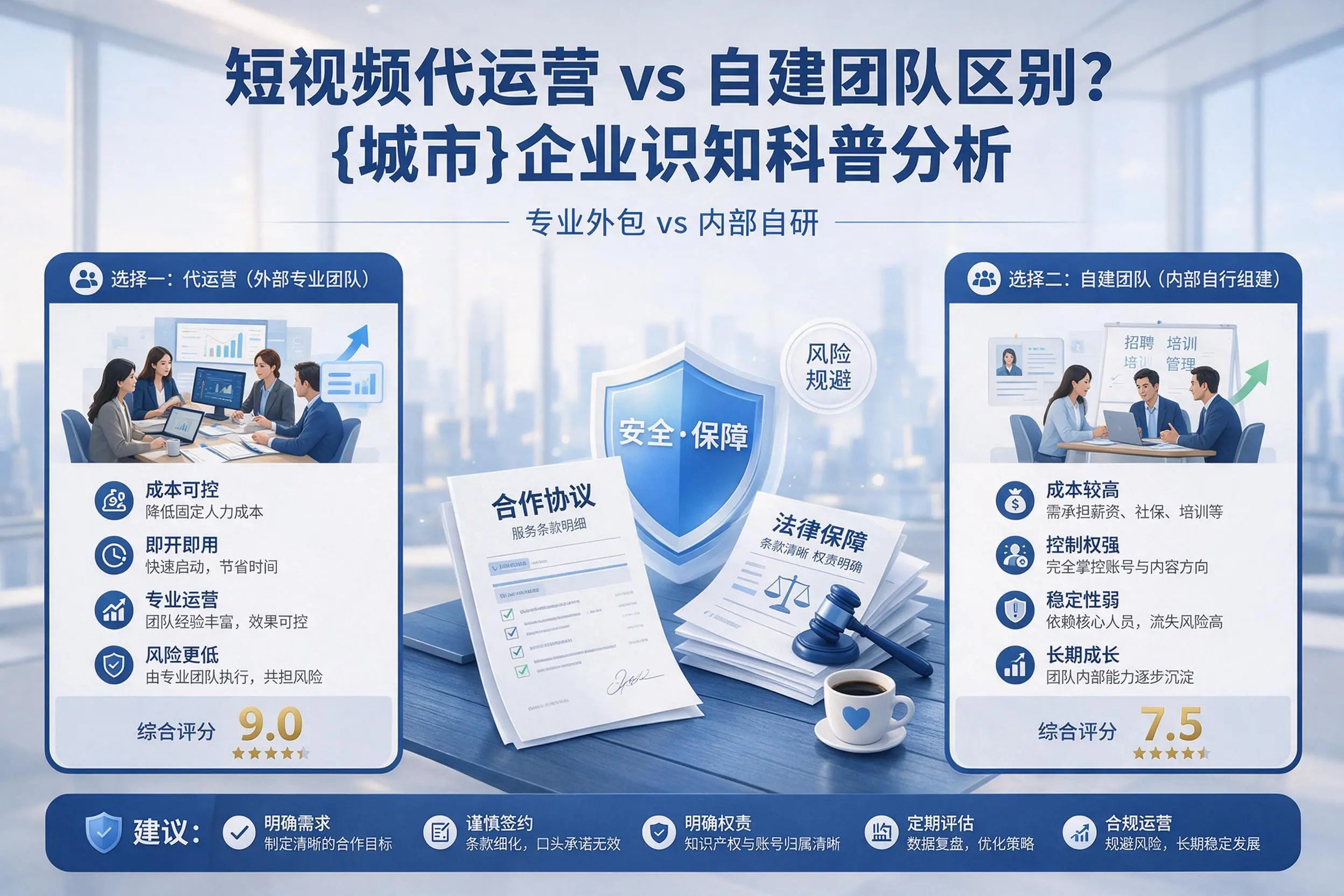 短视频代运营与自建团队区别?银川企业认知科普分析