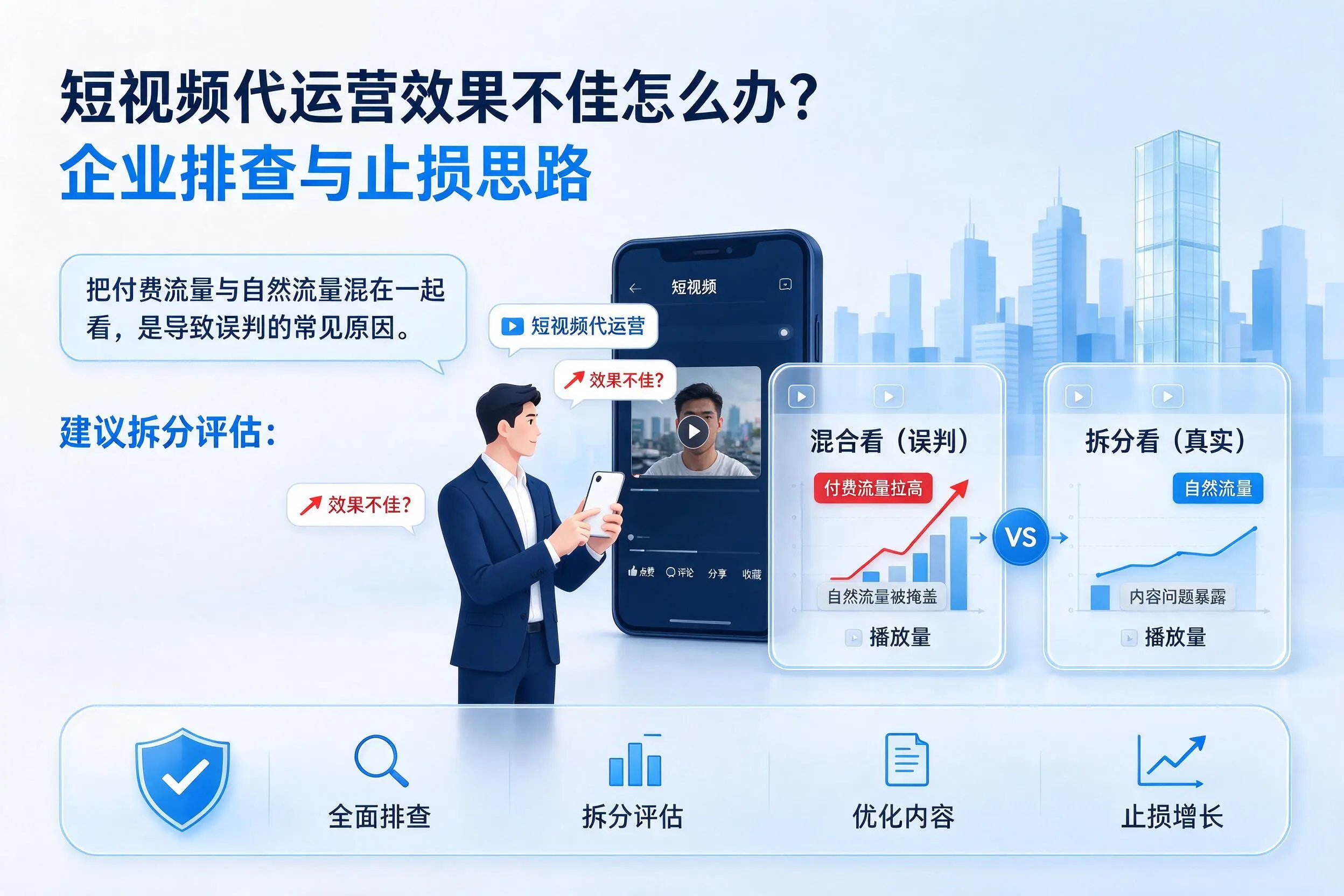 短视频代运营效果不佳怎么办？银川企业排查与止损思路