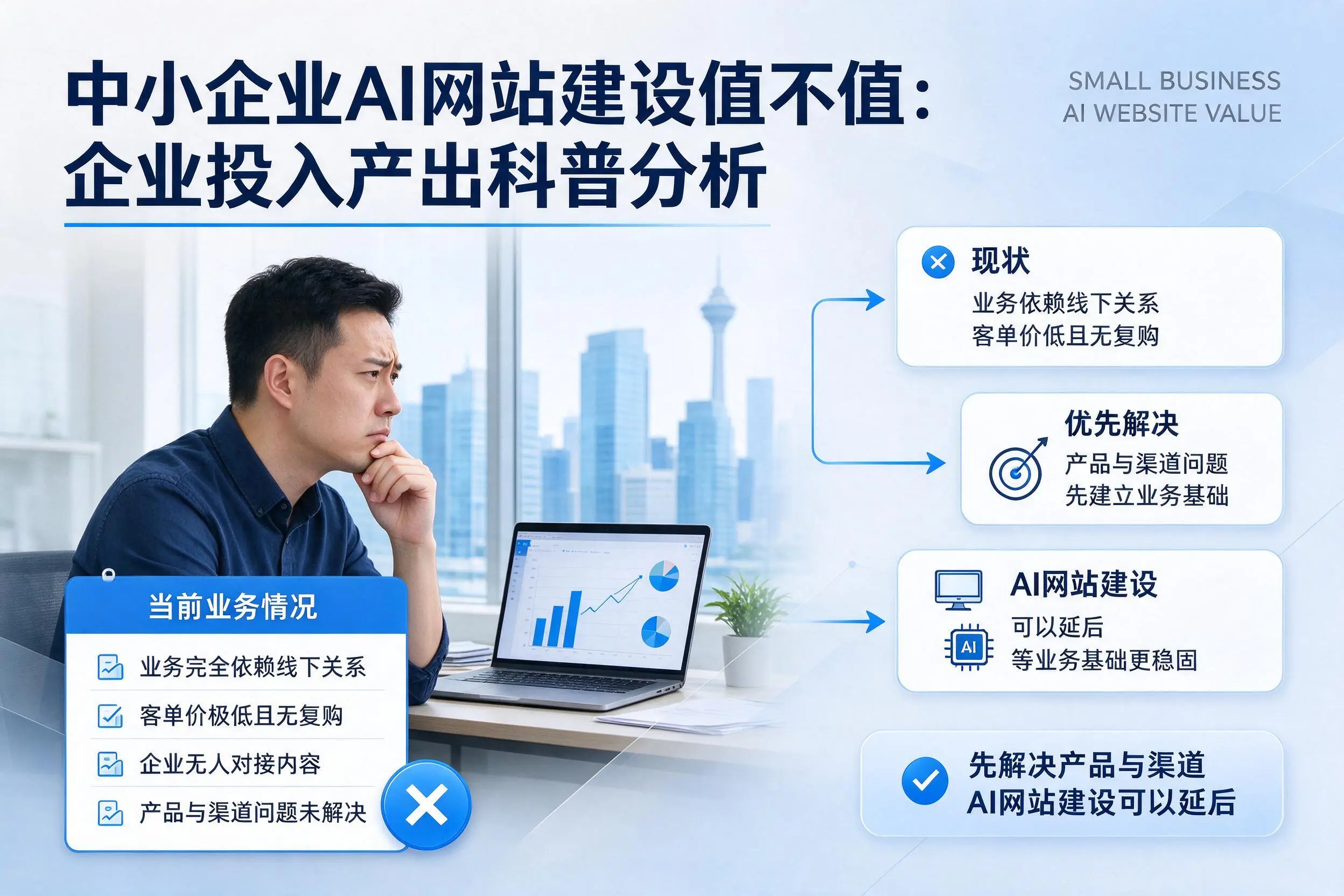 中小企业AI网站建设值不值：银川企业投入产出科普分析