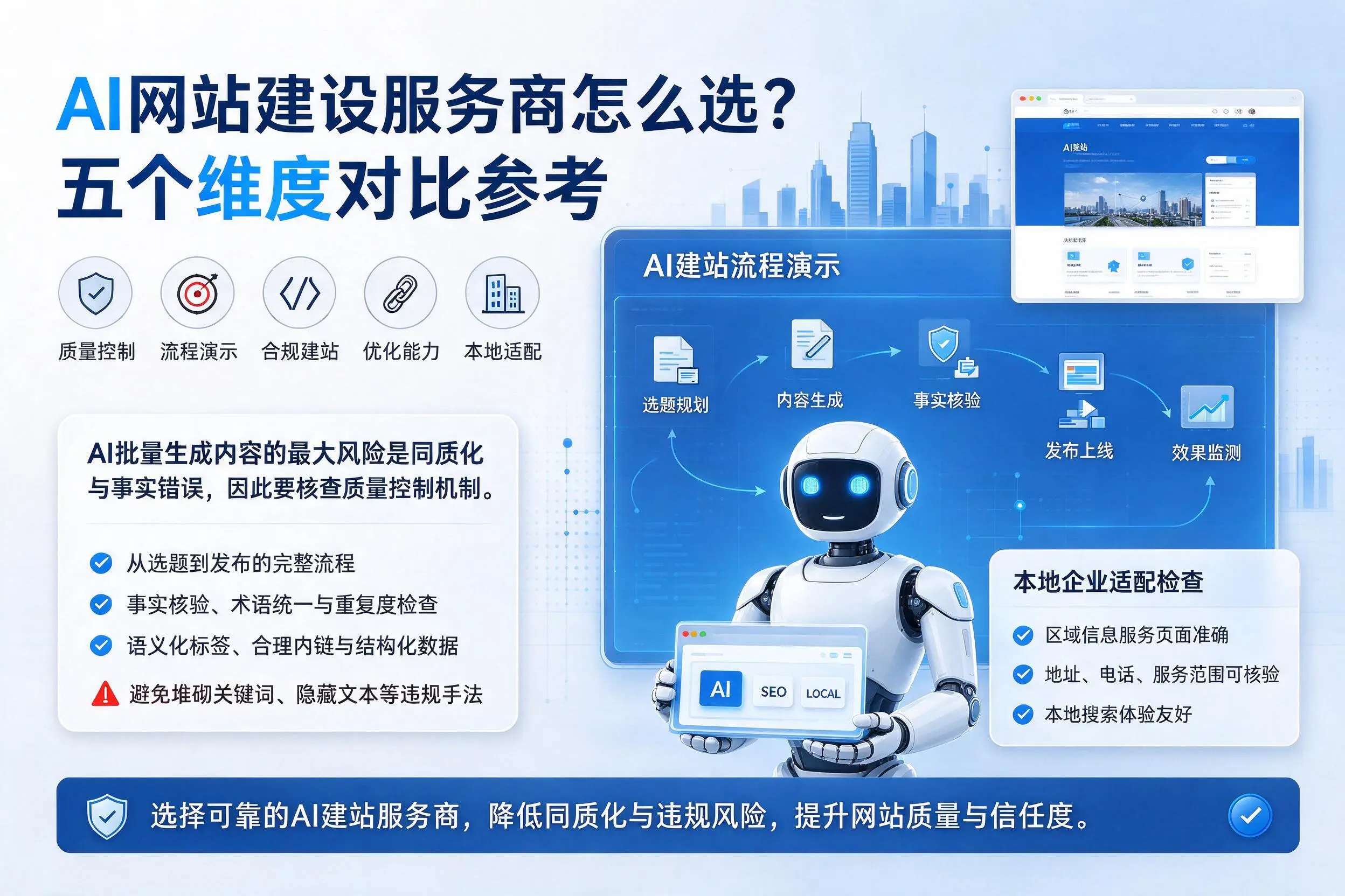 银川AI网站建设服务商怎么选?五个维度对比参考